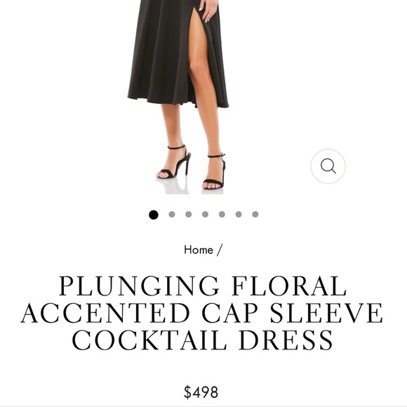 New unopened s12 mac duggal plunging a-line midi dress - Picture 3 of 3